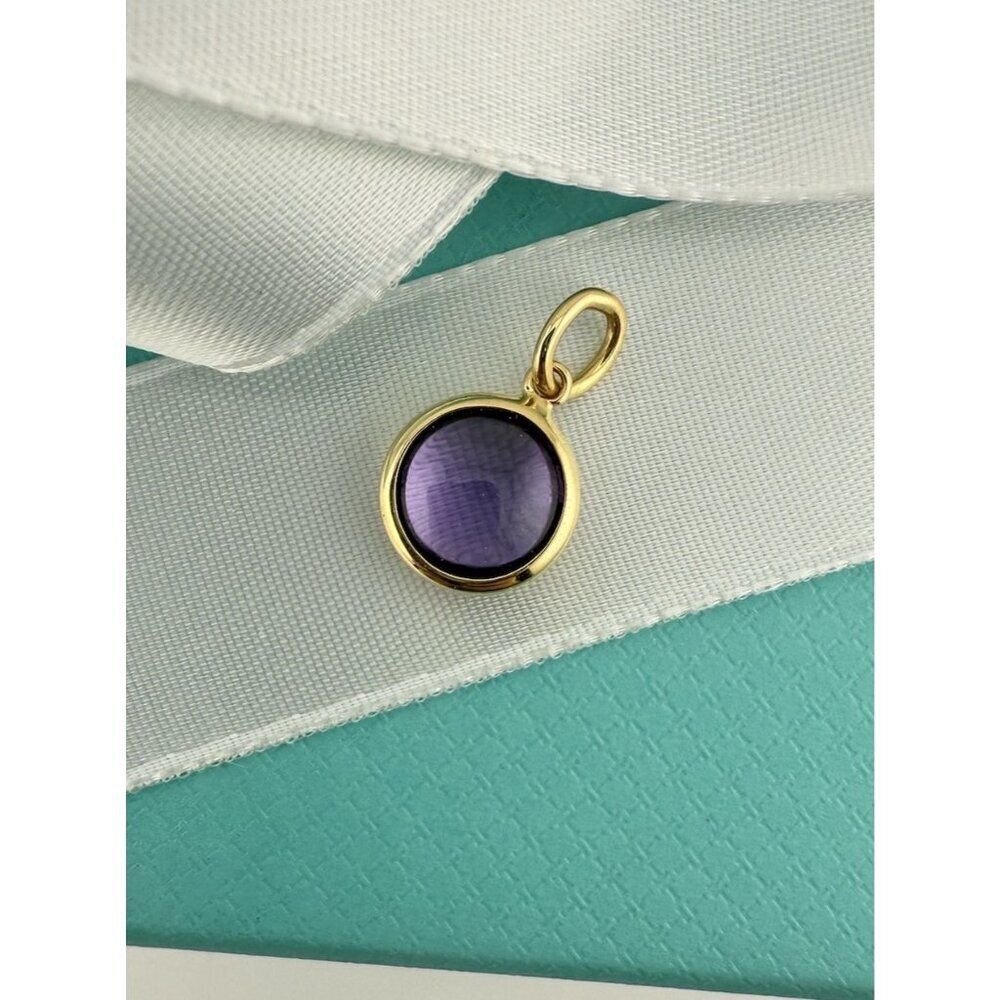Tiffany & Co. 18k Amethyst Dot Charm by Paloma Picasso in Yellow Gold